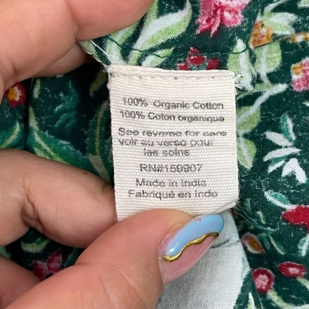 Printfresh Green Floral Pajama Top - Picture 9 of 9